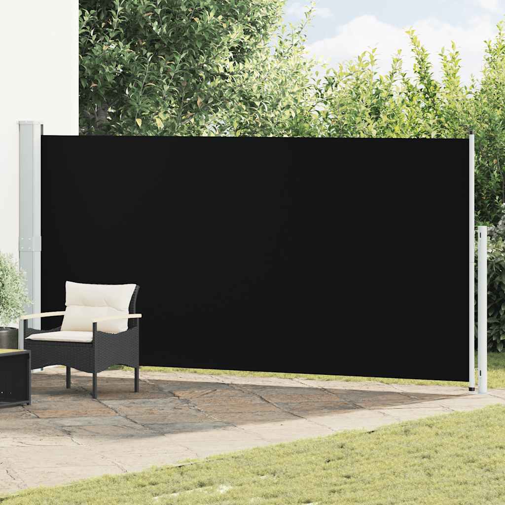 VidaXL Gartenbildschirm ausziehbar 180 x 500 cm Schwarz