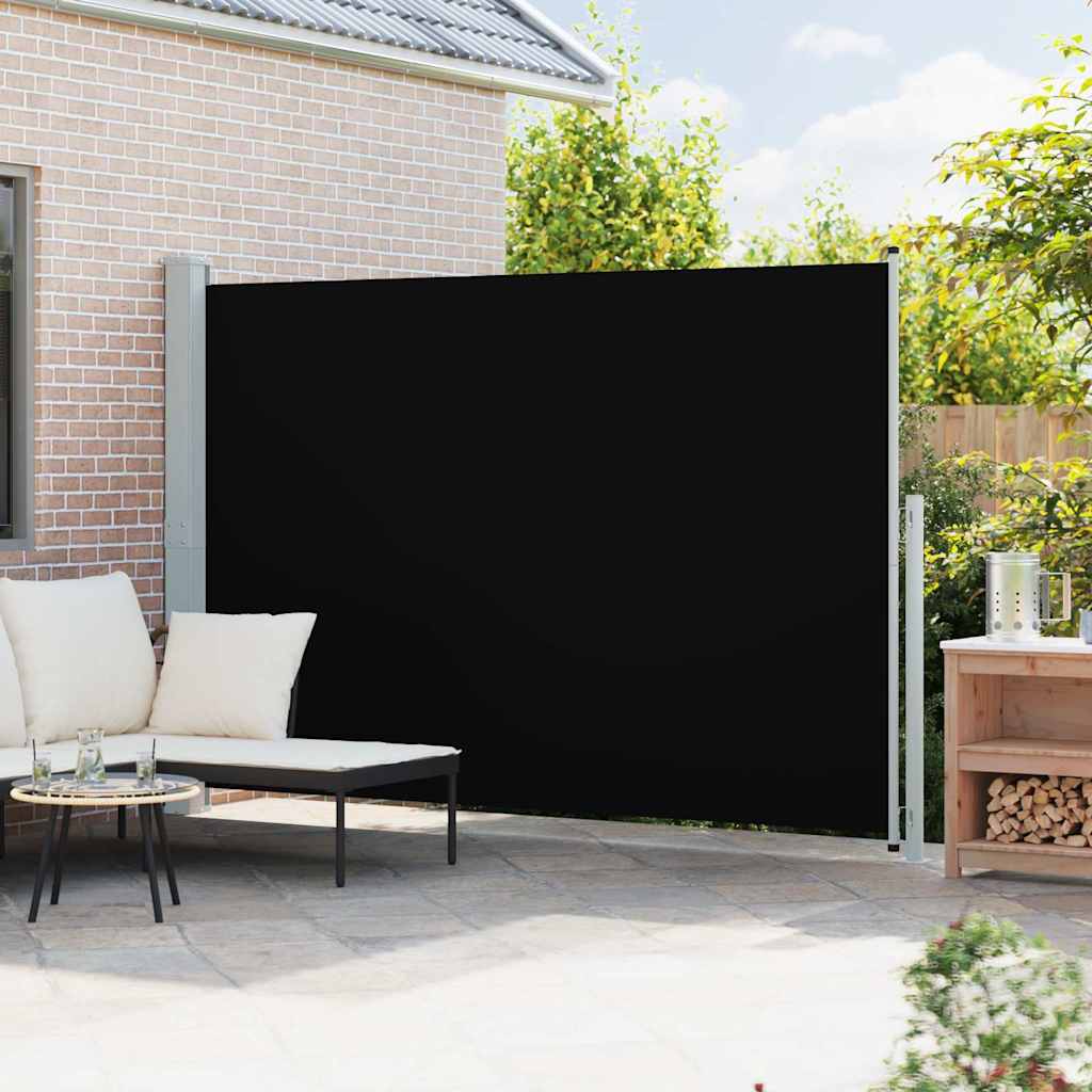 vidaXL Gartenbildschirm erweiterbar 200x300 cm Schwarz