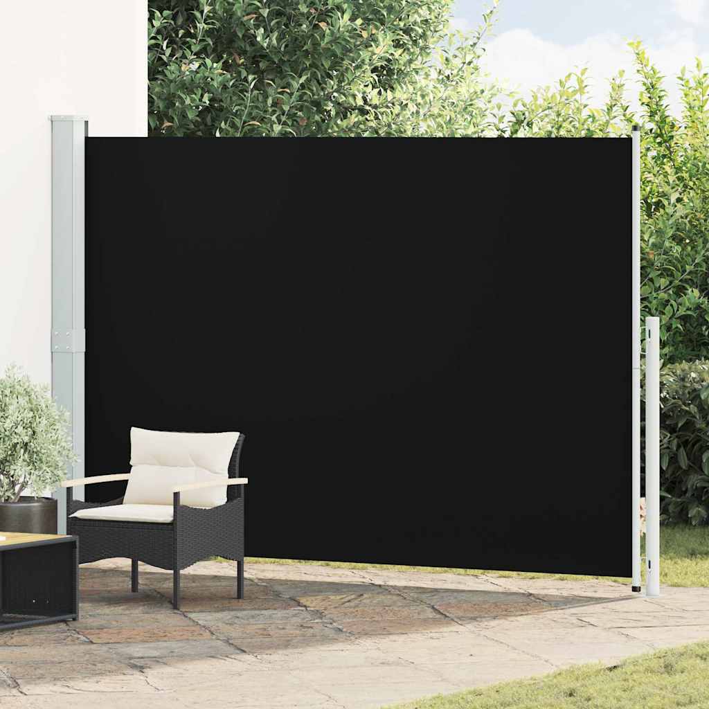 vidaXL Gartenbildschirm erweiterbar 200x300 cm Schwarz
