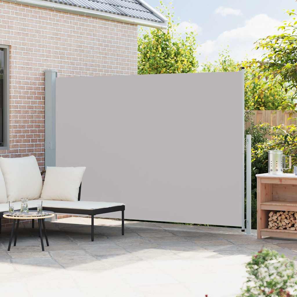 Vidaxl tuinscherm uittrekbaar 200x314 cm grijs