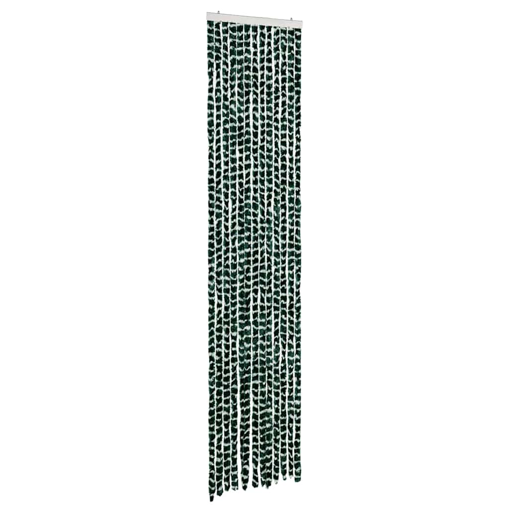 VidaXL Fliegengitter 56x185 cm Chenille Grün und Weiß