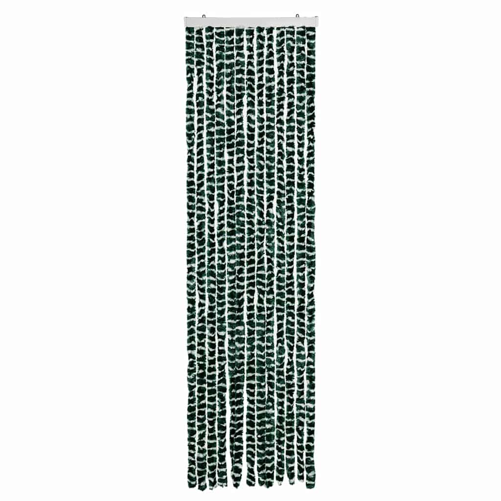 VidaXL Fliegengitter 56x185 cm Chenille Grün und Weiß