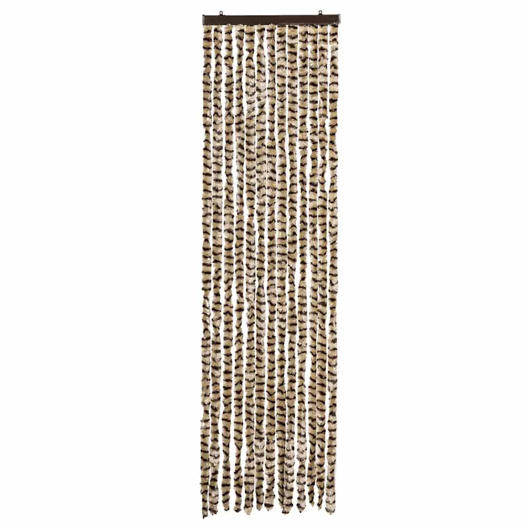 Vidaxl vliegengordijn 56x185 cm chenille beige en bruin