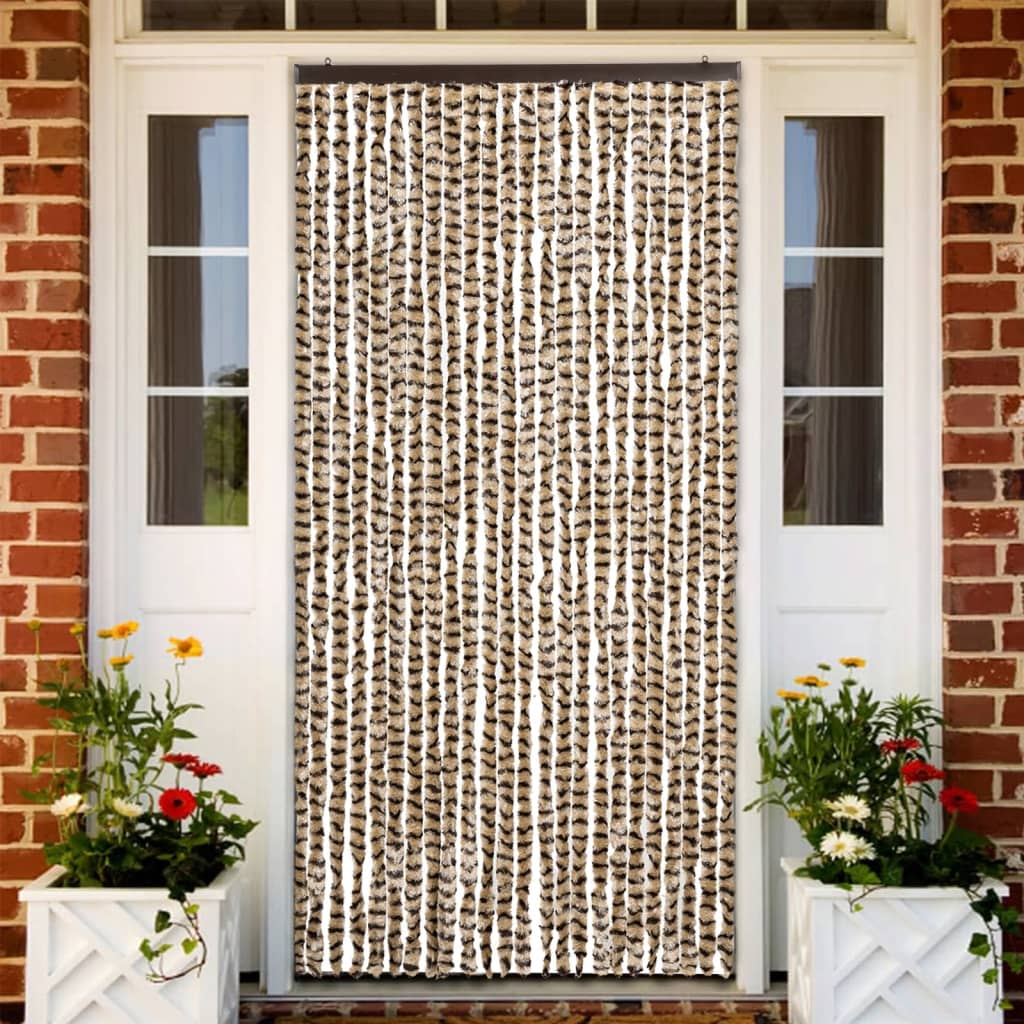 VidaXL Fliegengitter 100x220 cm Chenille beige und braun