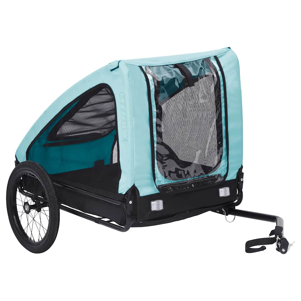 VidaXL Hundefahrradanhänger blau und schwarz