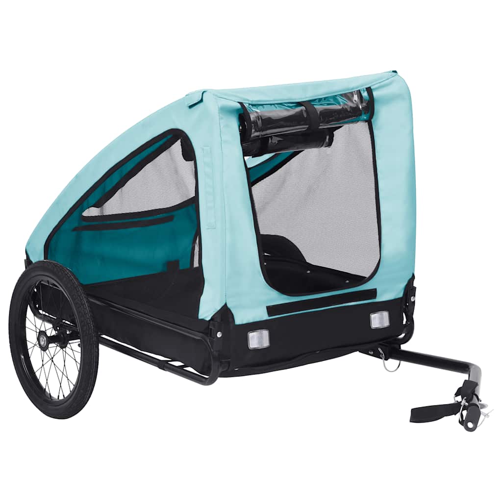 VidaXL Hundefahrradanhänger blau und schwarz
