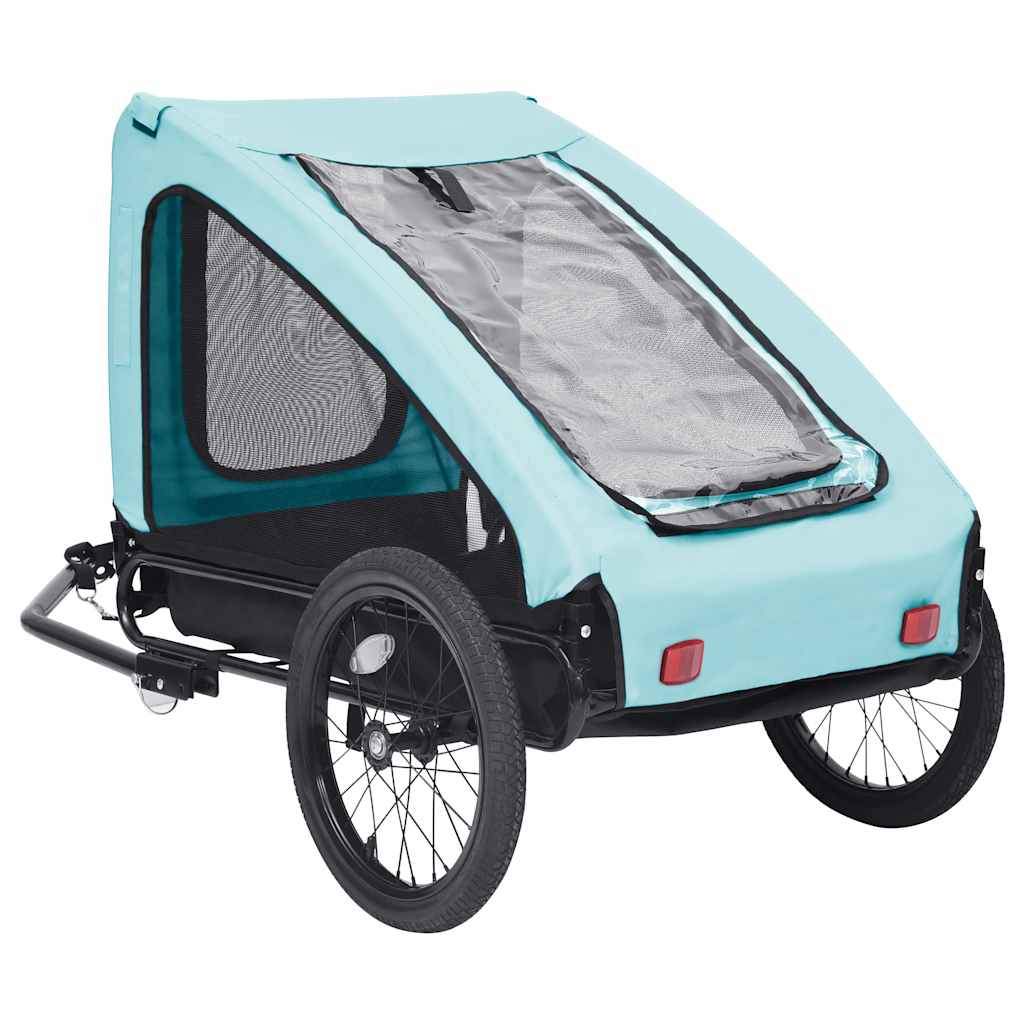 VidaXL Hundefahrradanhänger blau und schwarz