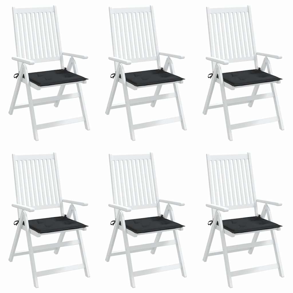 Vidaxl tuinstoelkussens 6 st 40x40x3 cm oxford stof zwart