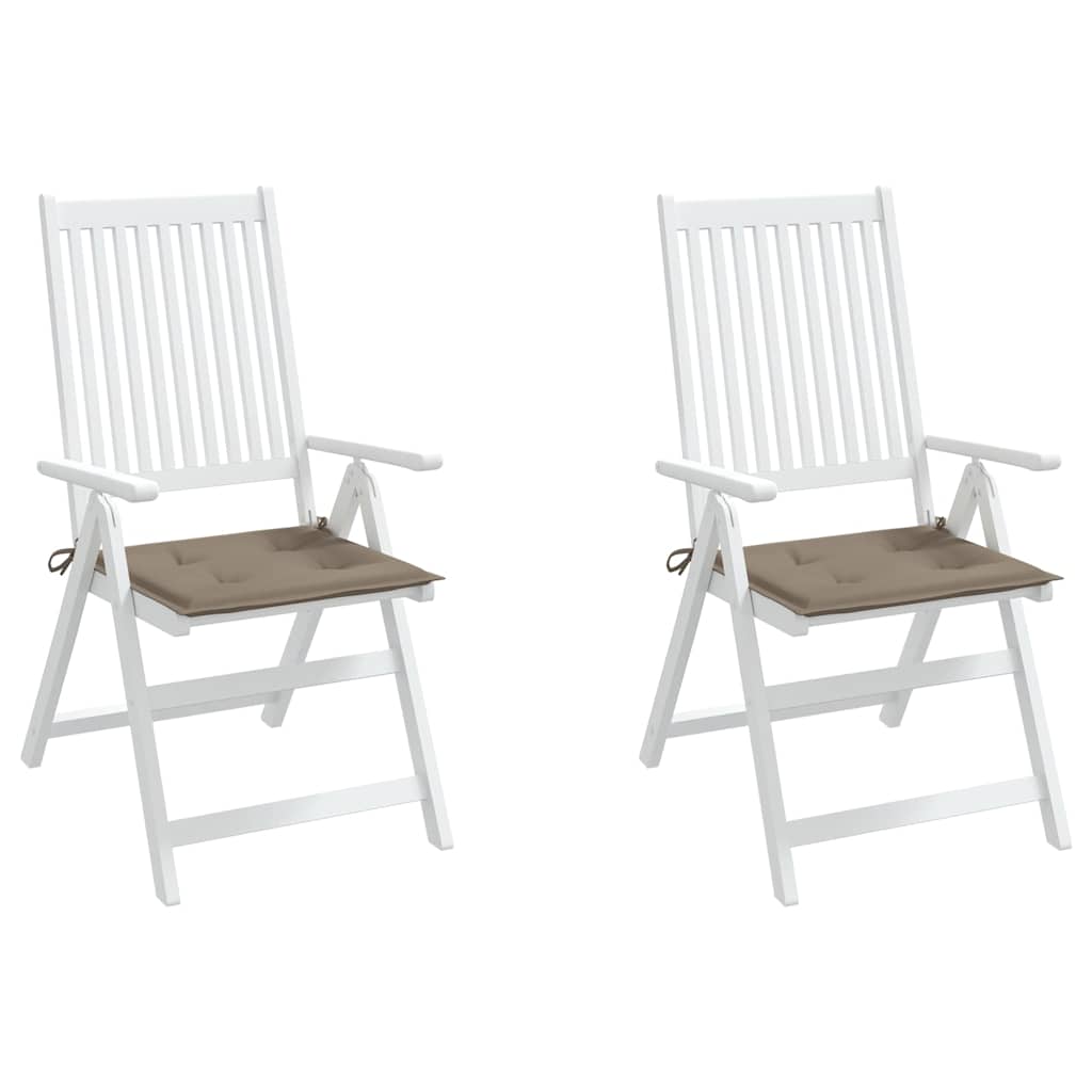 Vidaxl tuinstoelkussens 2 st 40x40x3 cm oxford stof taupe