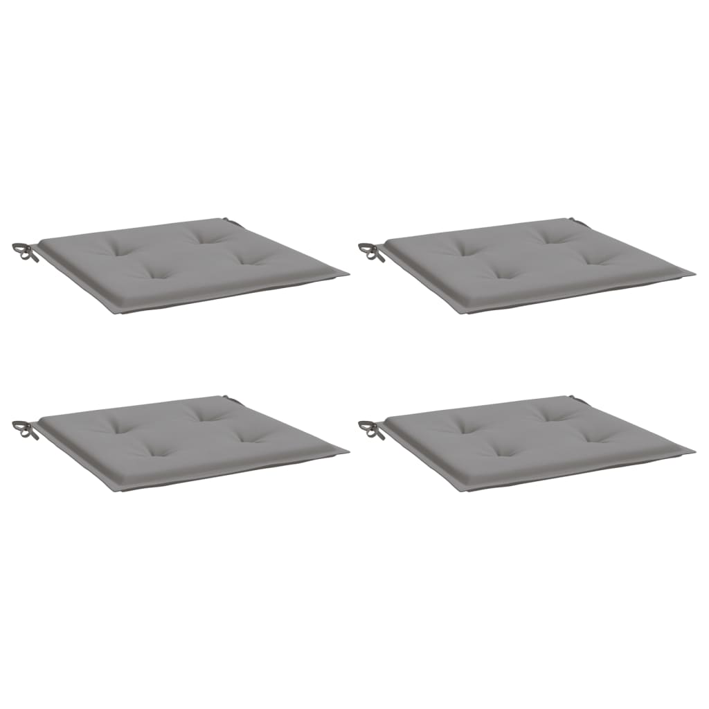 VidaXL Gartenstuhlkissen, 4 Stück, 50 x 50 x 3 cm, Oxford-Gewebe, Grau