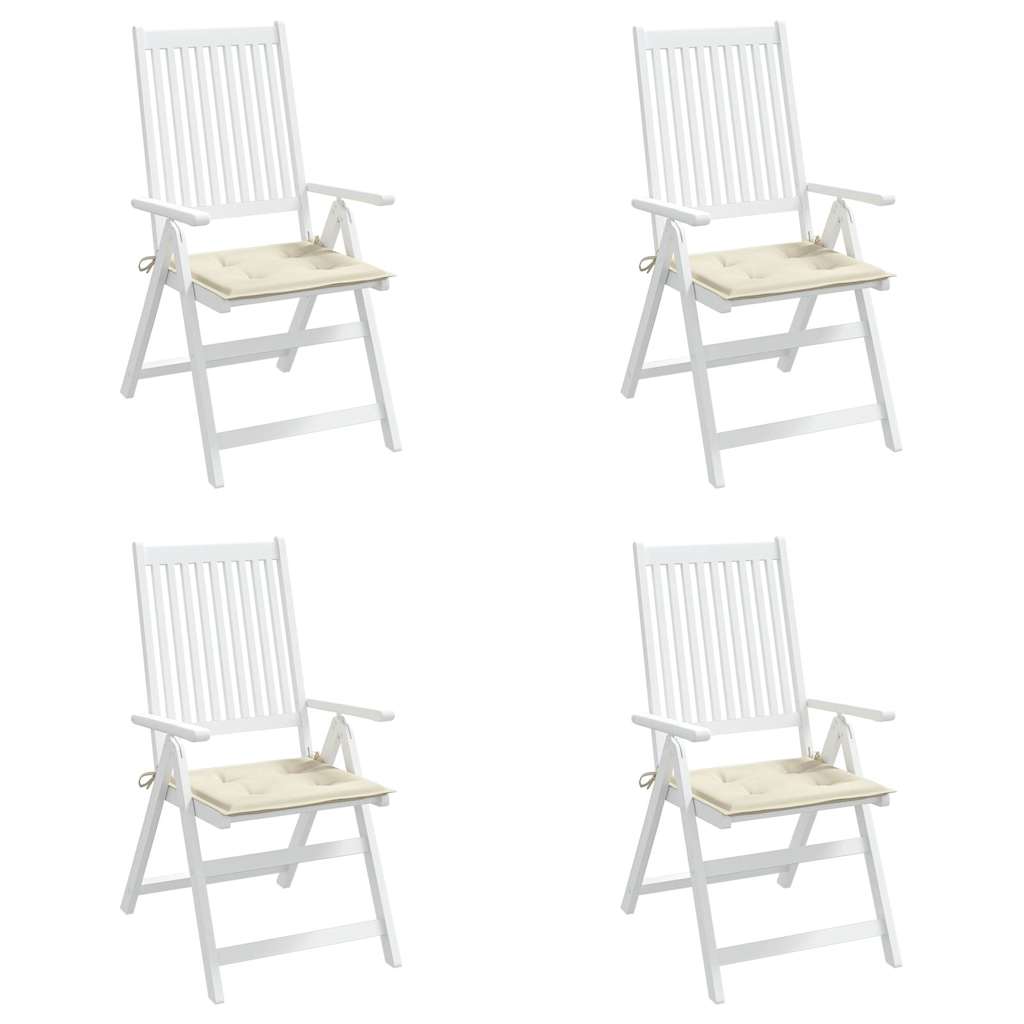 Vidaxl tuinstoelkussens 4 st 50x50x3 cm oxford stof crèmekleurig