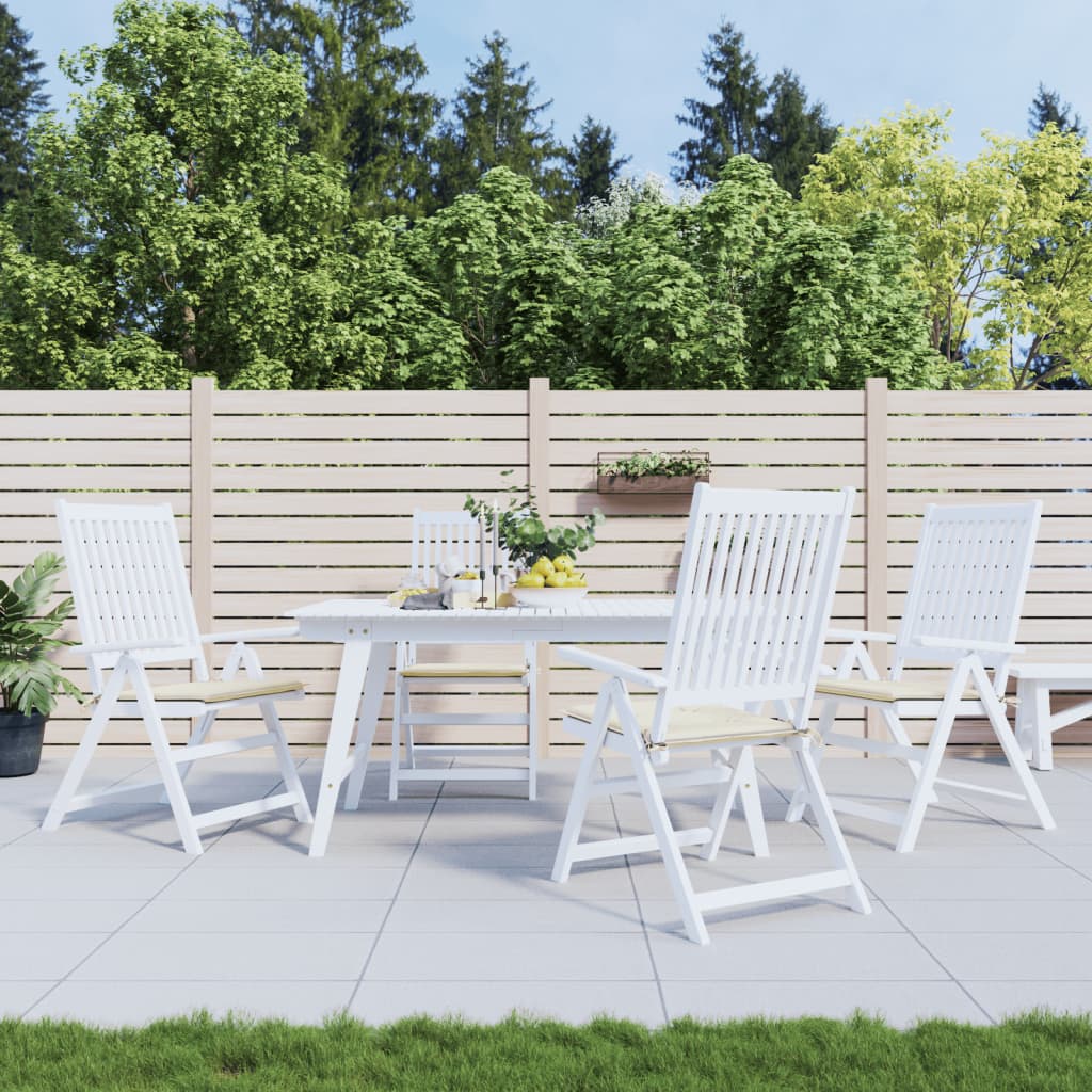 Vidaxl tuinstoelkussens 4 st 50x50x4 cm oxford stof crèmekleurig