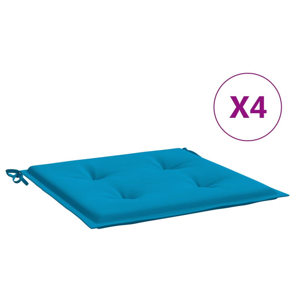 Vidaxl tuinstoelkussens 4 st 50x50x4 cm oxford stof blauw