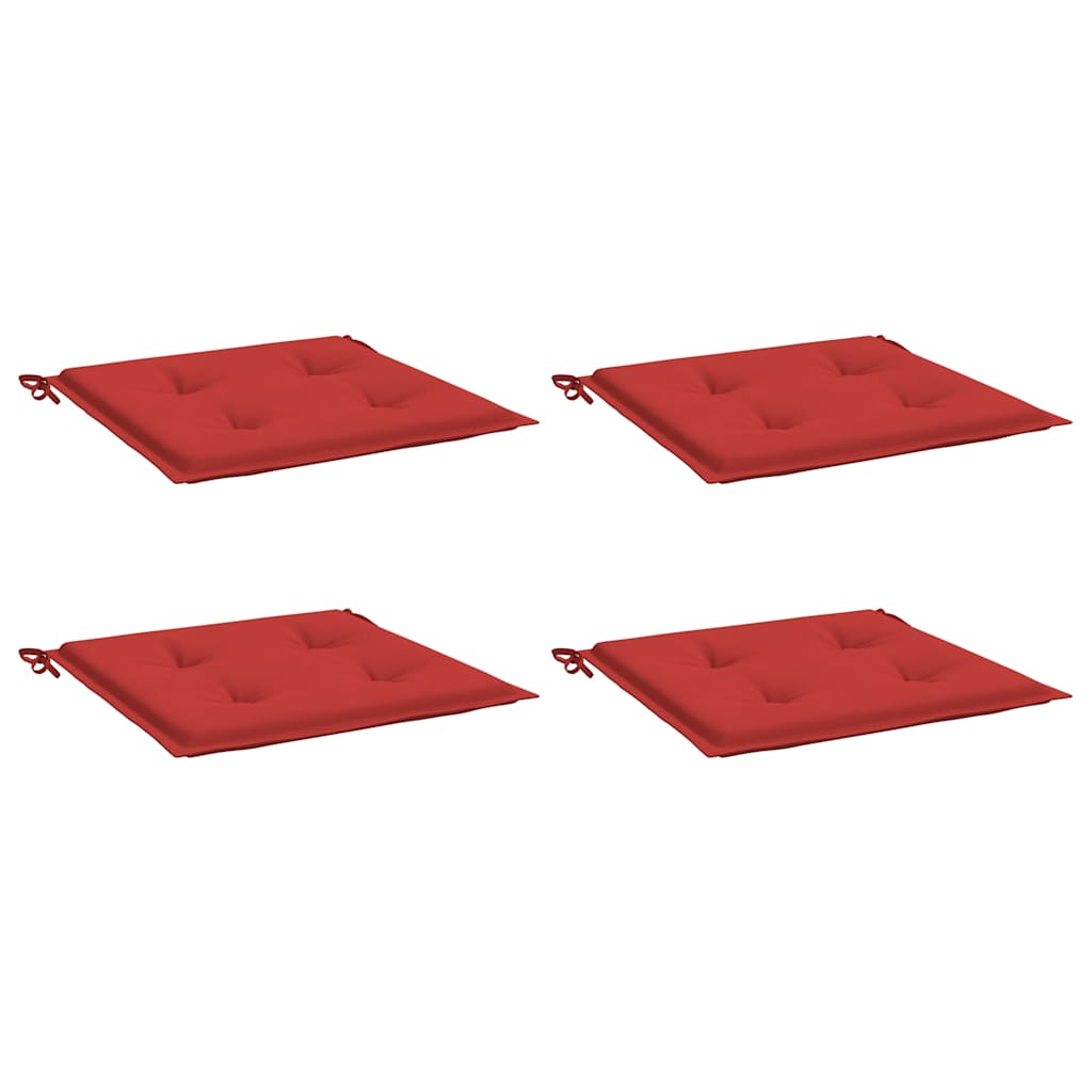 VidaXL Gartenstuhlkissen, 4 Stück, 50 x 50 x 4 cm, Oxford-Gewebe, Rot