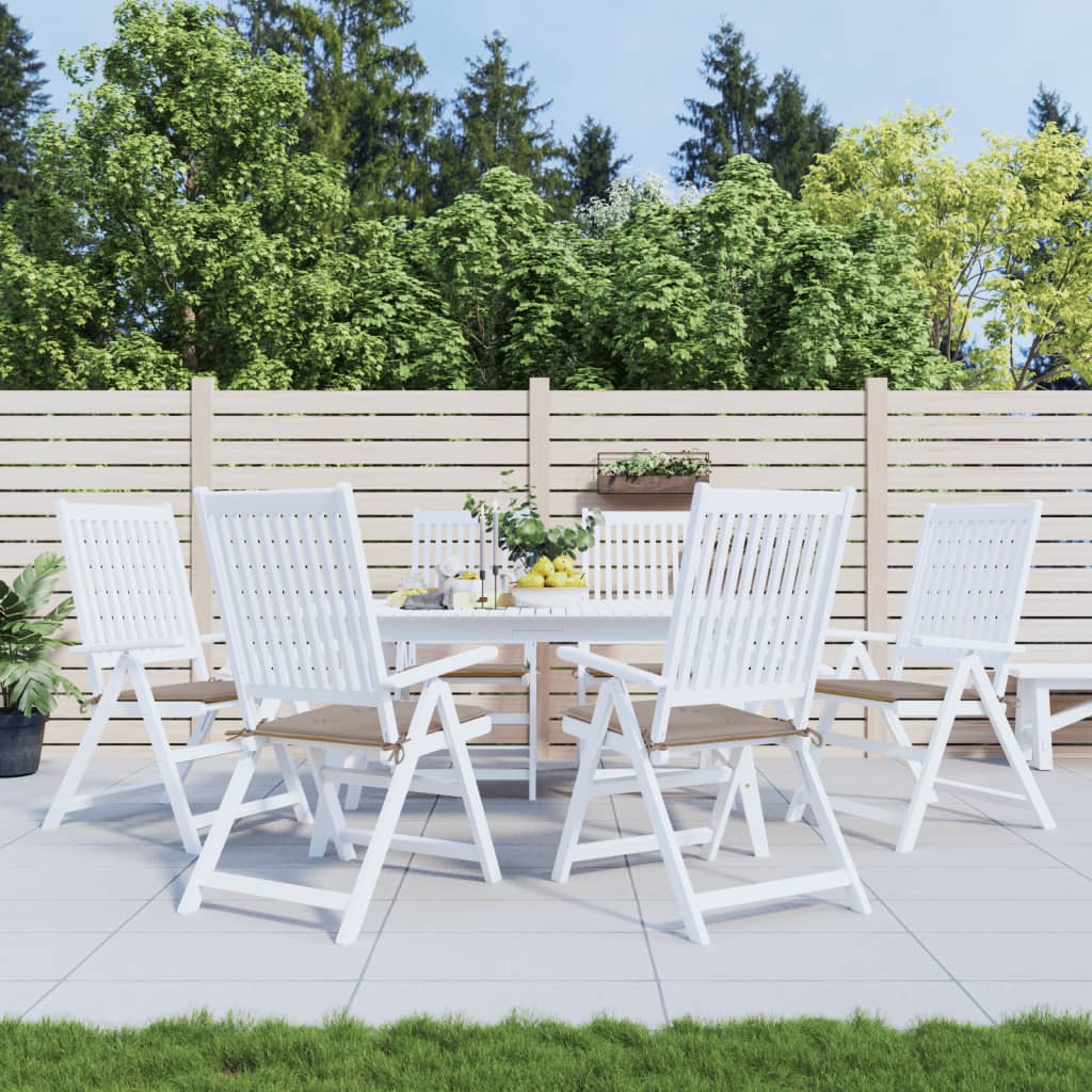 VidaXL Gartenstuhlkissen, 6 Stück, 50 x 50 x 3 cm, Oxford-Gewebe, taupe