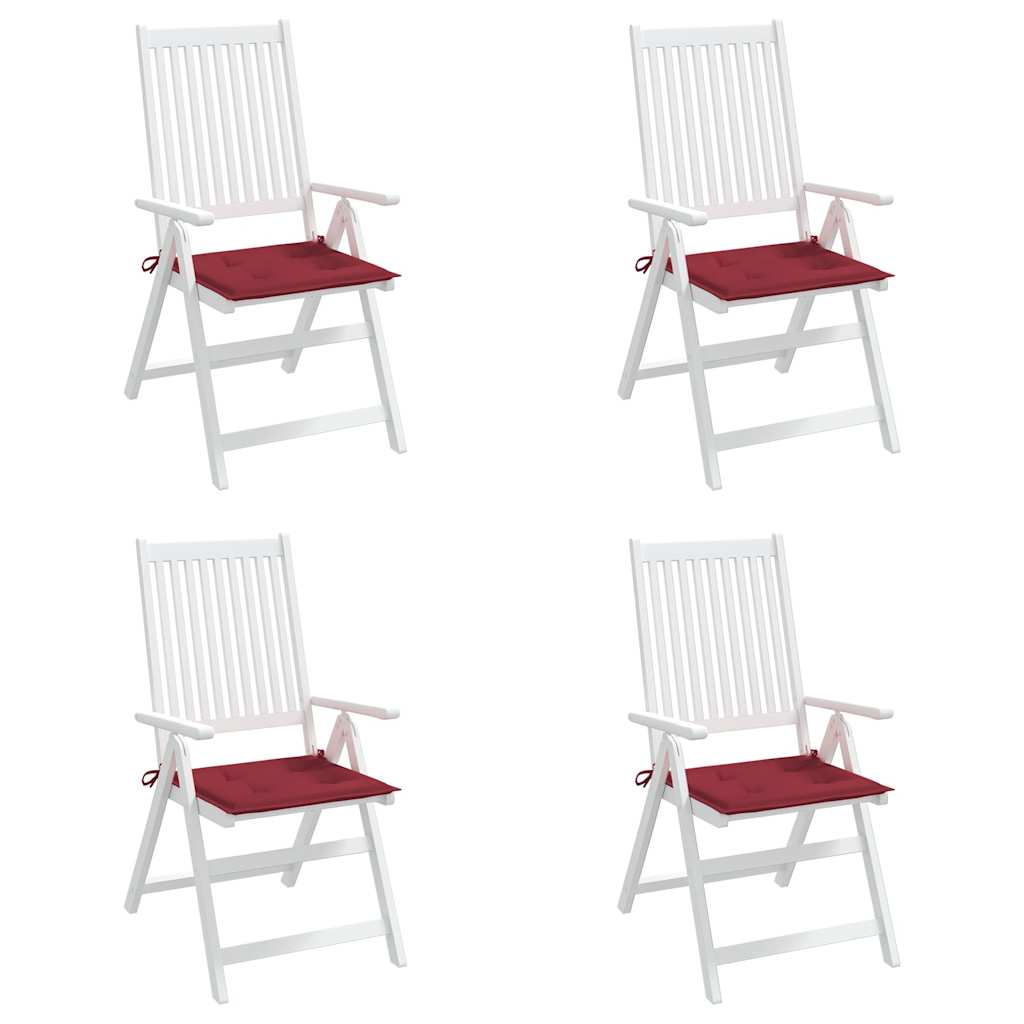 Vidaxl tuinstoelkussens 4 st 50x50x3 cm oxford stof wijnrood