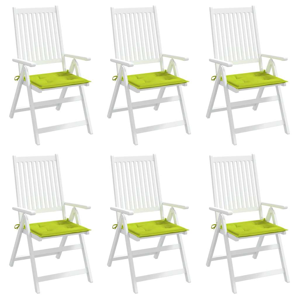 Vidaxl tuinstoelkussens 6 st 50x50x3 cm oxford stof felgroen