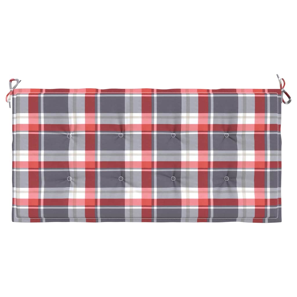 Vidaxl tuinbankkussen 100x50x3 cm oxford stof ruitpatroon rood