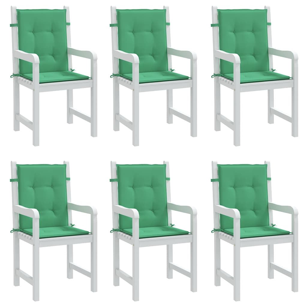 Vidaxl tuinstoelkussens 6 st 100x50x3 cm oxford stof groen