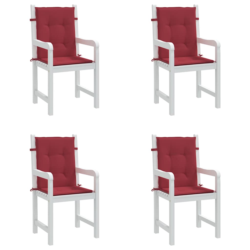 Vidaxl tuinstoelkussens 4 st 100x50x3 cm oxford stof wijnrood