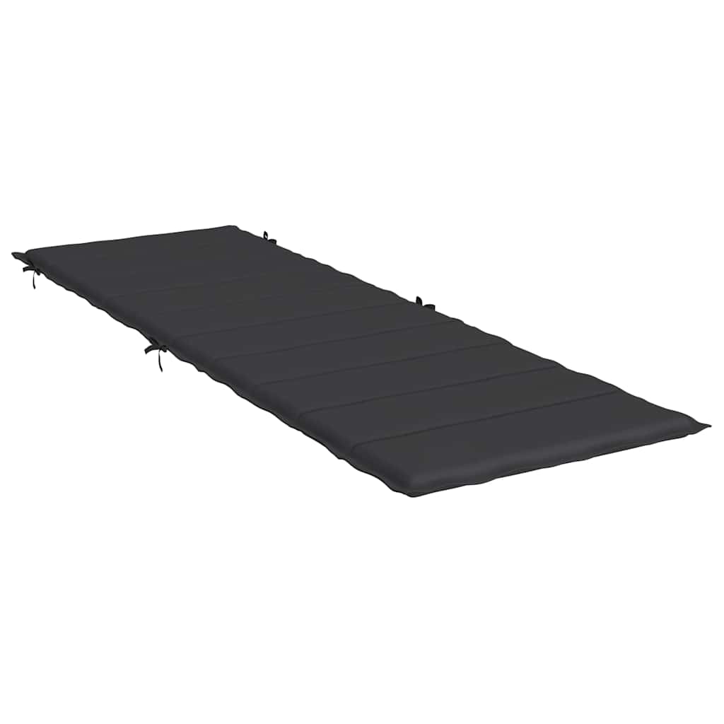 Vidaxl ligbedkussen 186x58x4 cm oxford stof zwart