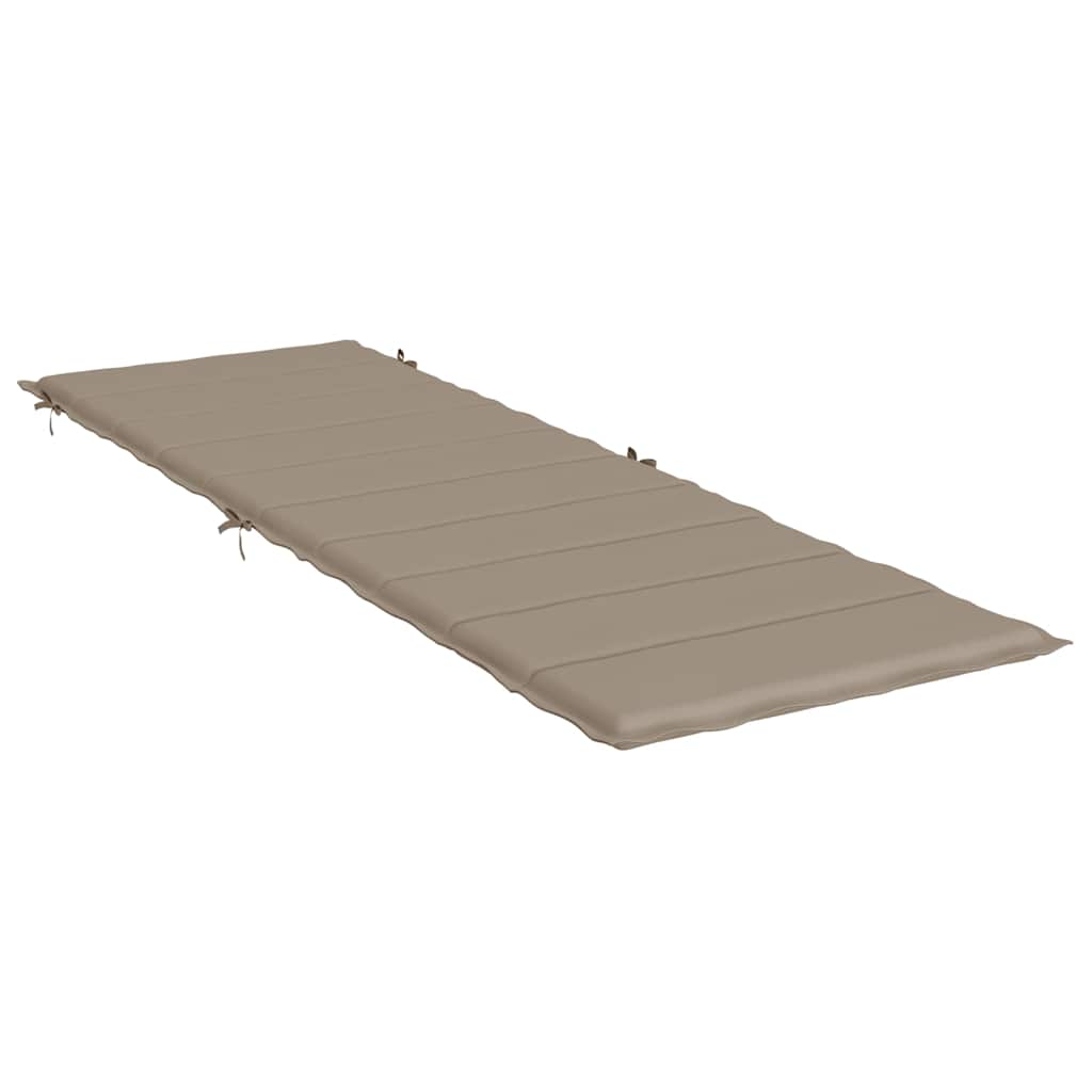 Vidaxl ligbedkussen 186x58x4 cm oxford stof taupe