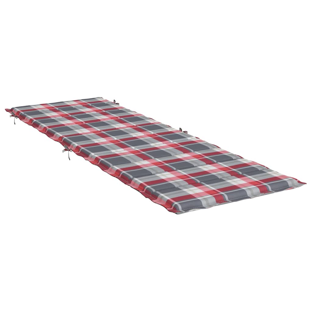 VidaXL Liegekissen 186 x 58 x 4 cm Oxford-Gewebe, kariert, rot