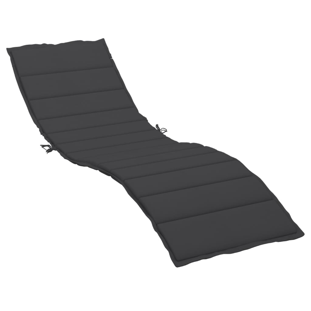 VidaXL Liegekissen 200x50x3 cm Oxford-Gewebe Schwarz