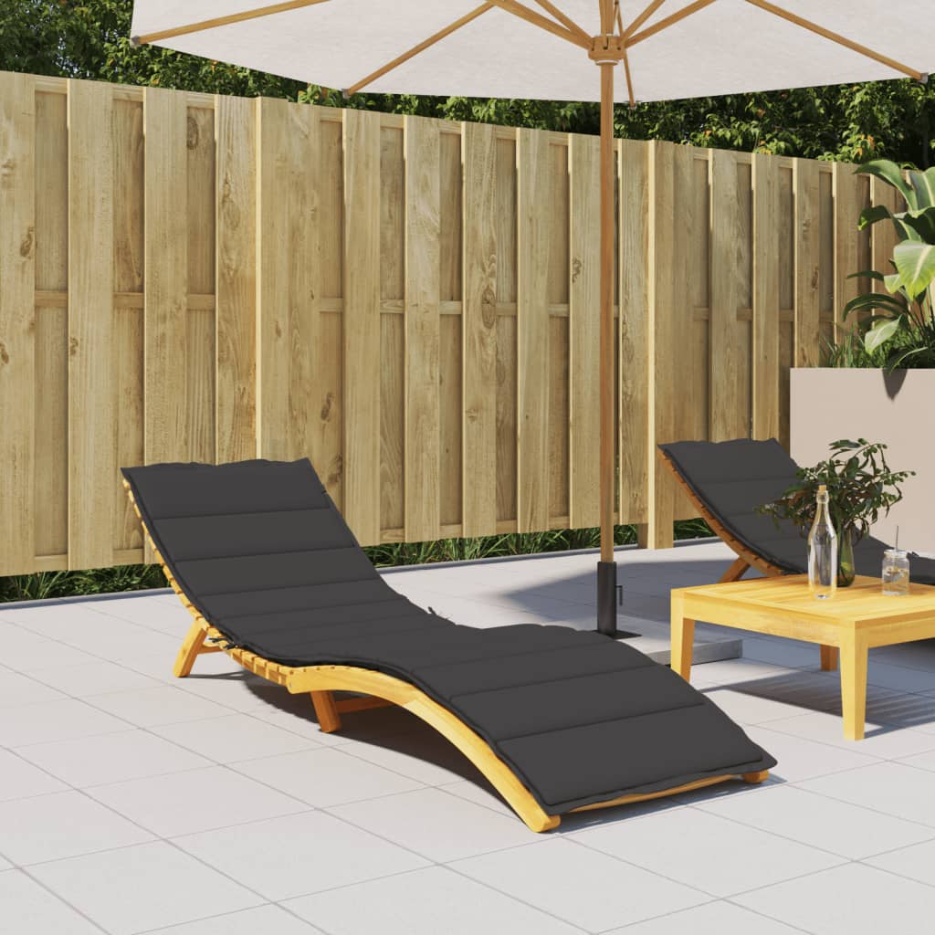 VidaXL Liegekissen 200x50x3 cm Oxford-Gewebe Schwarz
