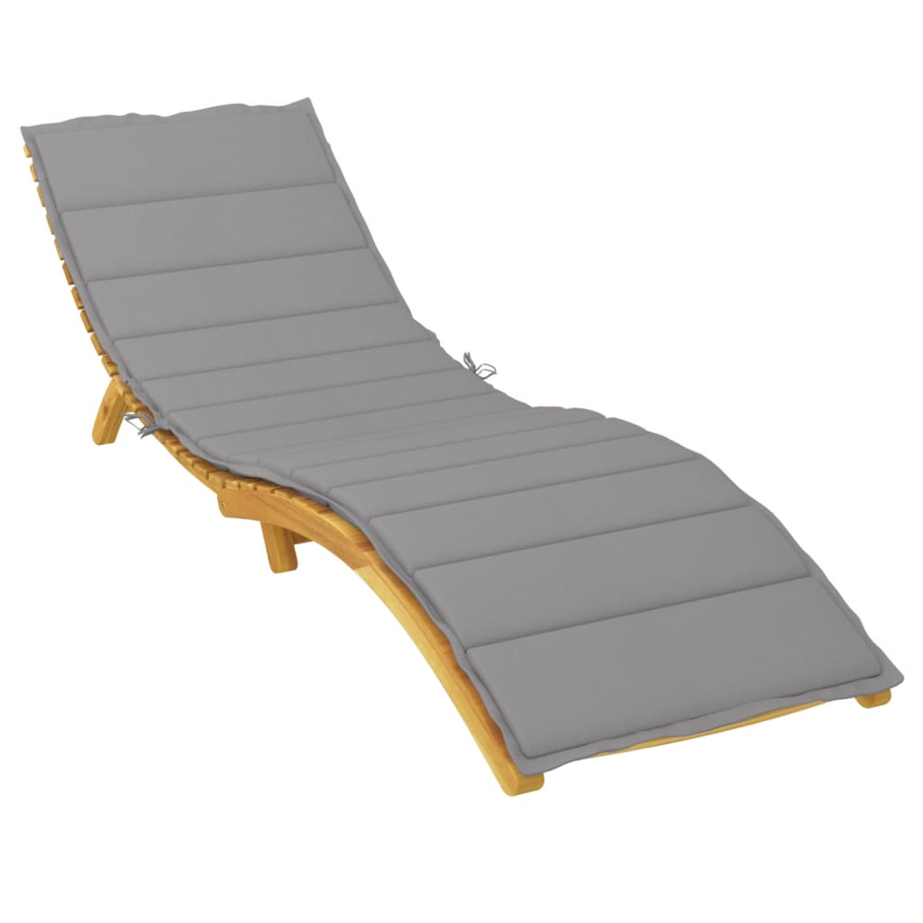 VidaXL Liegekissen 200x60x3 cm Oxford-Gewebe Grau