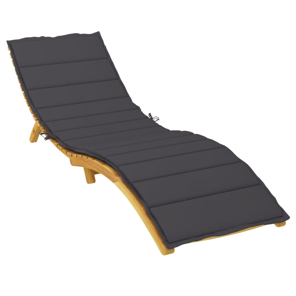 VidaXL Liegekissen 200x60x3 cm Oxford-Gewebe Schwarz