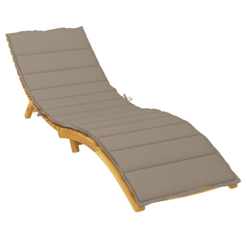 VidaXL Liegekissen 200x60x3 cm Oxford-Gewebe Taupe