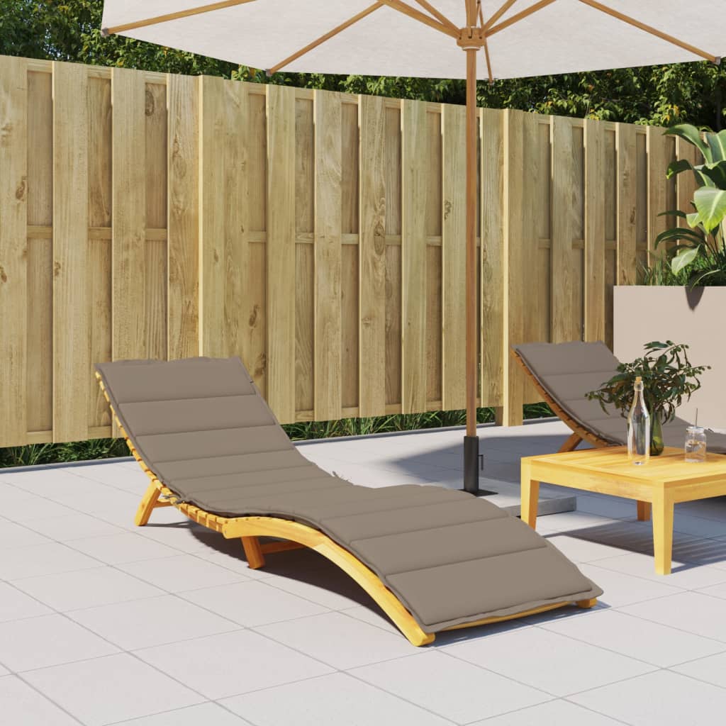 VidaXL Liegekissen 200x60x3 cm Oxford-Gewebe Taupe