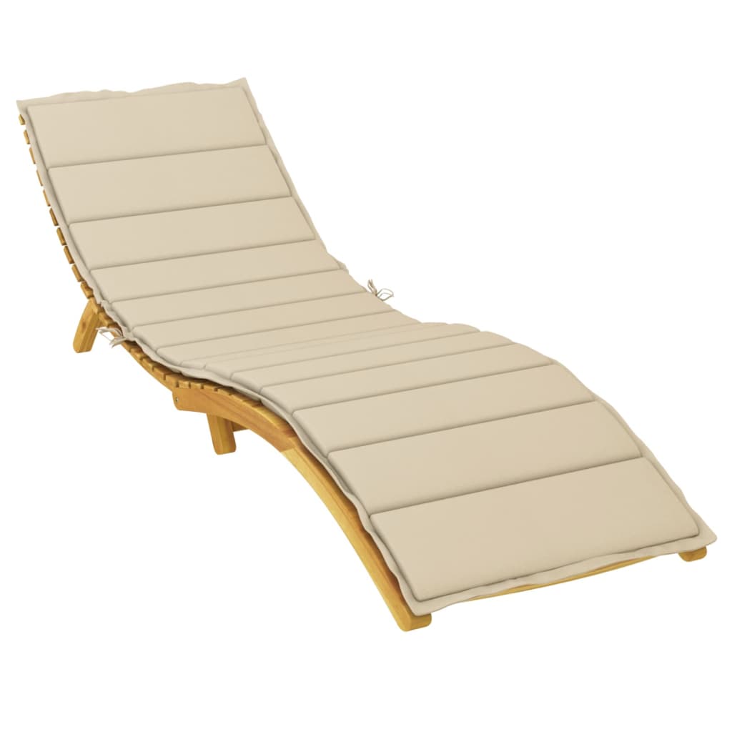 VidaXL Liegekissen 200x70x3 cm Oxford-Gewebe Beige