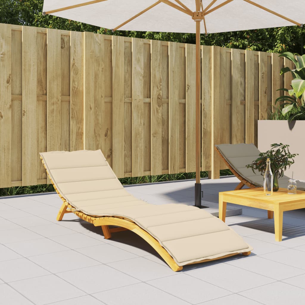 VidaXL Liegekissen 200x70x3 cm Oxford-Gewebe Beige