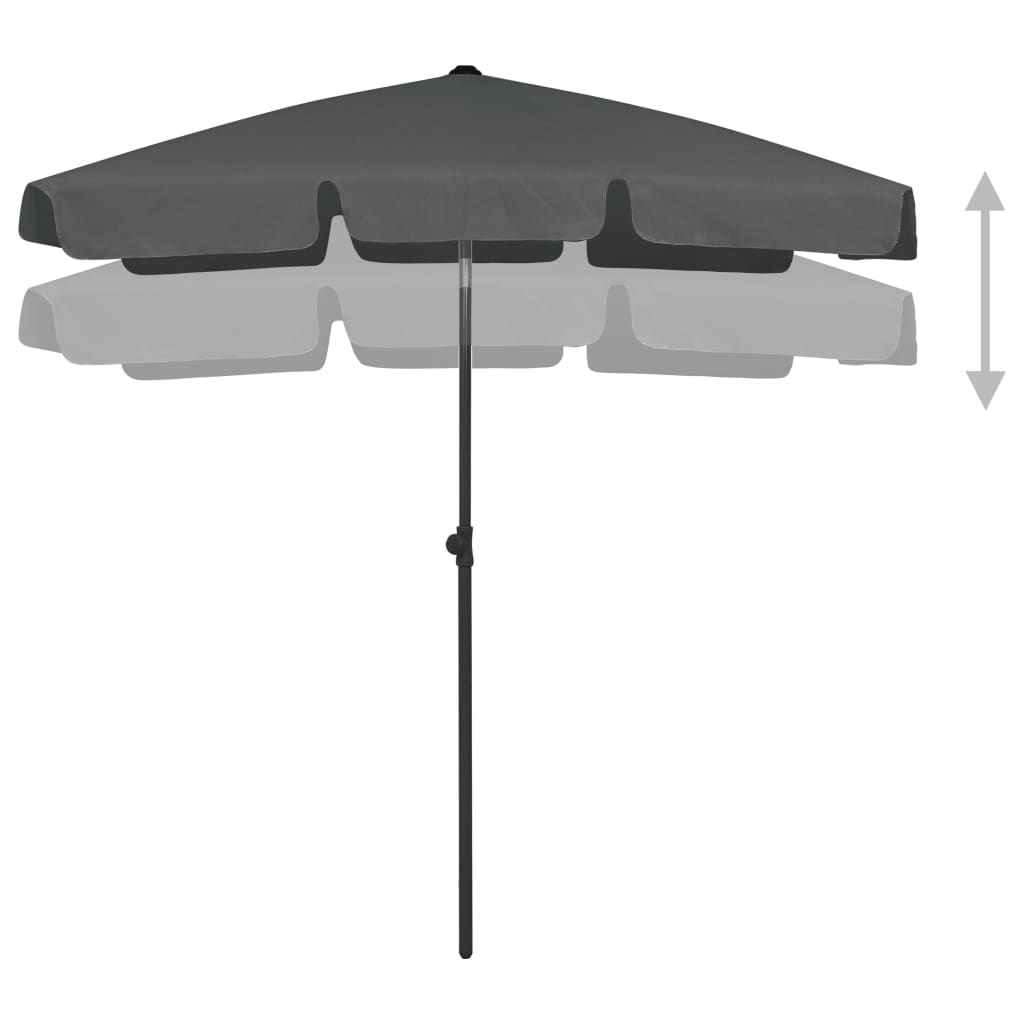 VidaXL Strandsonnenschirm 180x120 cm anthrazit