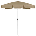 VidaXL Strandsonnenschirm 180x120 cm taupe
