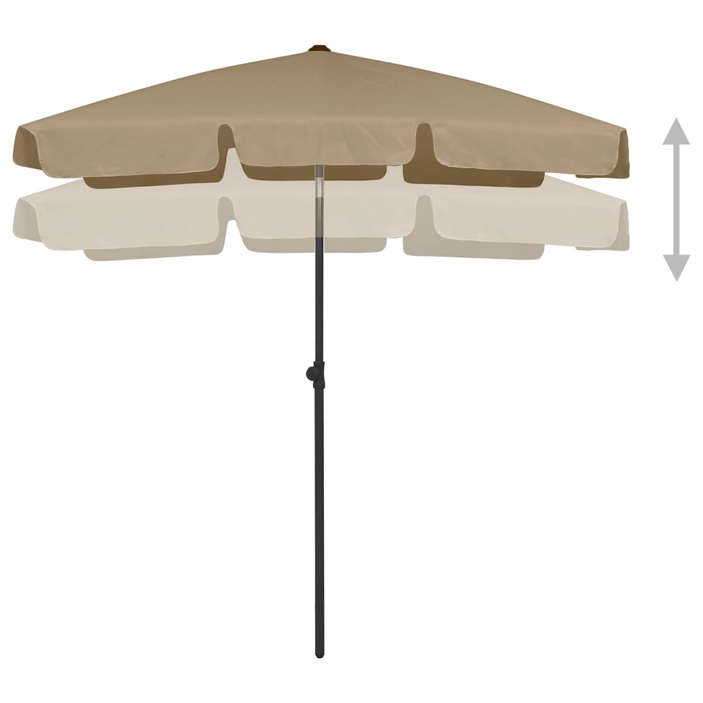 VidaXL Strandsonnenschirm 180x120 cm taupe