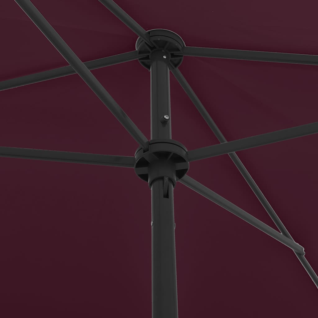 Vidaxl strandparasol 200x125 cm bordeauxrood