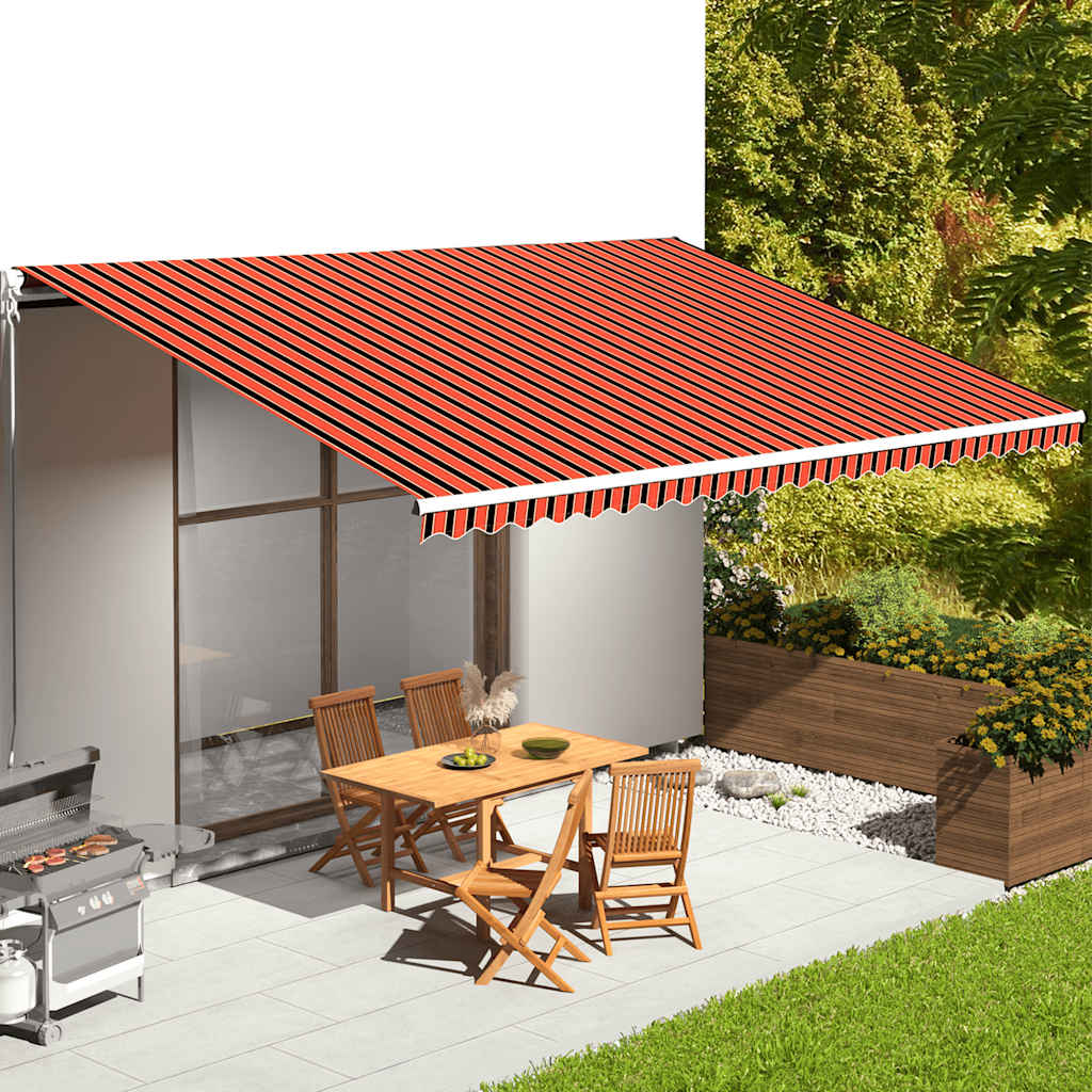 VidaXL Ersatztuch für Markise 6x3,5 m Orange und Braun