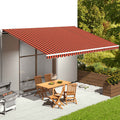 VidaXL Ersatztuch für Markise 6x3,5 m Orange und Braun