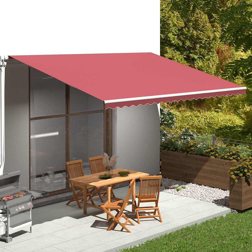Vidaxl vervangingsdoek voor luifel 500x350 cm polyester bordeauxrood