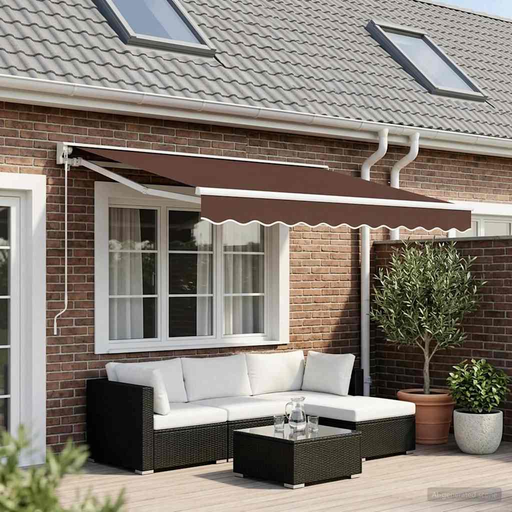 Vidaxl vervangingsdoek voor luifel 350x250 cm polyester bruin