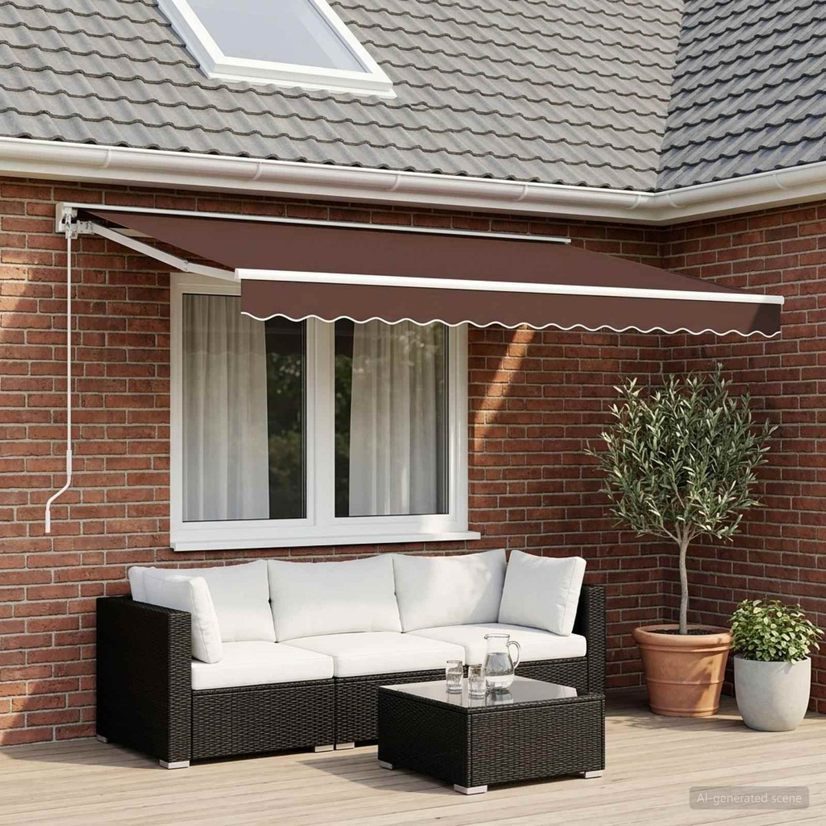 Vidaxl Ersatztuch für Markise 4x3 M braun