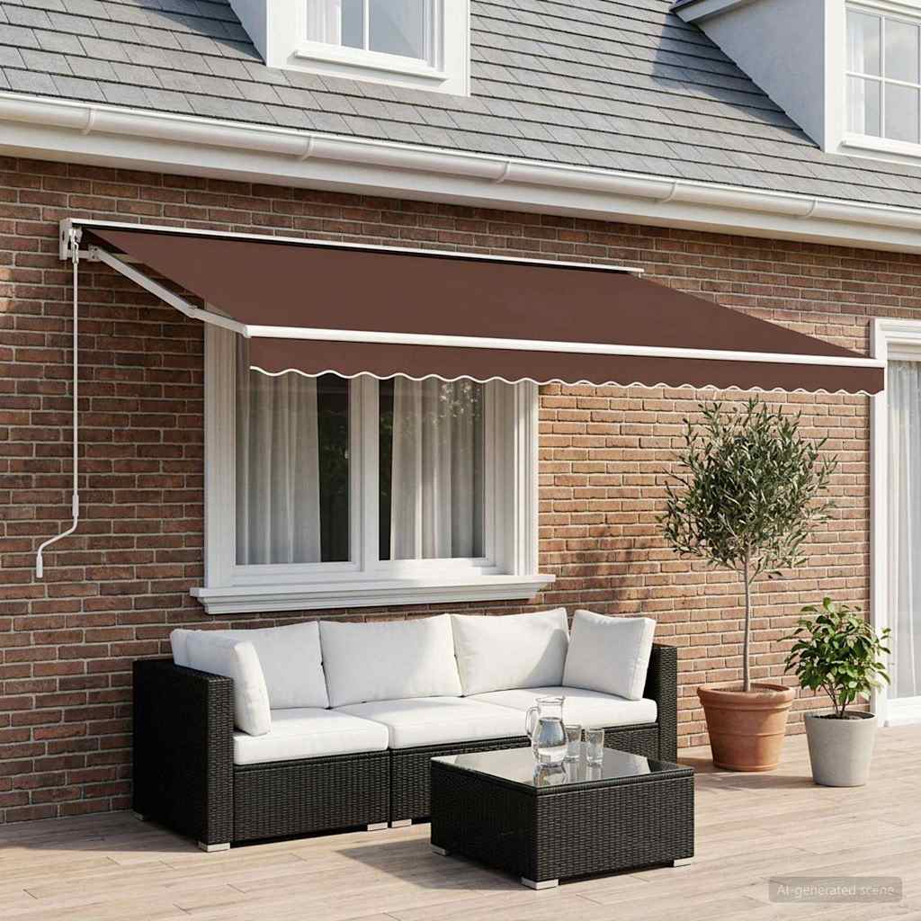 Vidaxl vervangingsdoek voor luifel 600x300 cm polyester bruin