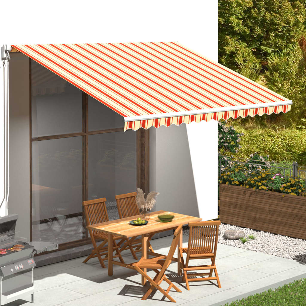 VidaXL Ersatz-Markisentuch 4x3,5 m Gelb und Orange