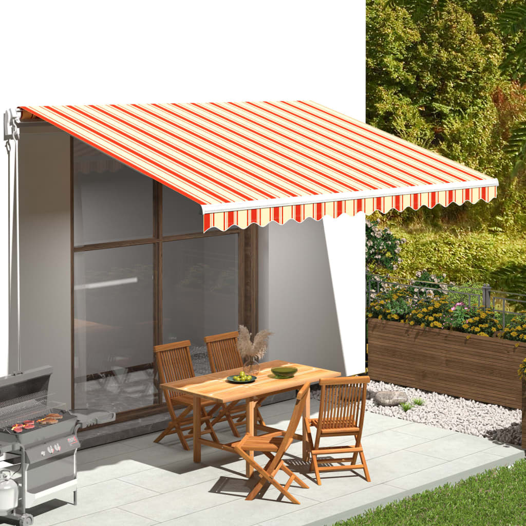 VidaXL Ersatz-Markisentuch 4,5 x 3,5 m Gelb und Orange