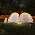 Vidaxl partytent met led en 4 zijwanden 3,6x3,6x2,3 m camouflage