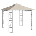 Vidaxl prieel 160 g m² 3x3x2,7 m crèmekleurig