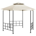 Vidaxl prieel met zijwanden 3,1x2,7 m crèmekleurig